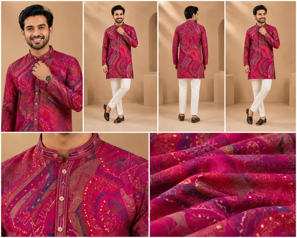 Red_Paisley_Print_Men_S_Festive_Kurta_Set_Coming_Soon