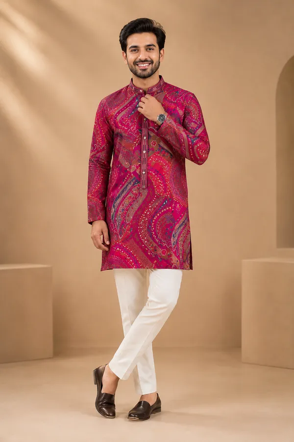 Red_Paisley_Print_Men_S_Festive_Kurta_Set_Coming_Soon