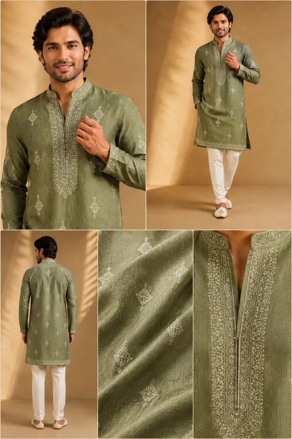 Olive_Green_Embroidered_Men_S_Festive_Kurta_Set_Coming_Soon