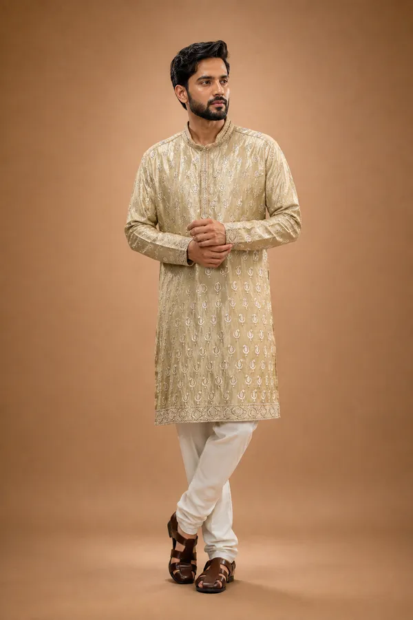 Beige_Embroidered_Men_S_Festive_Kurta_Coming_Soon