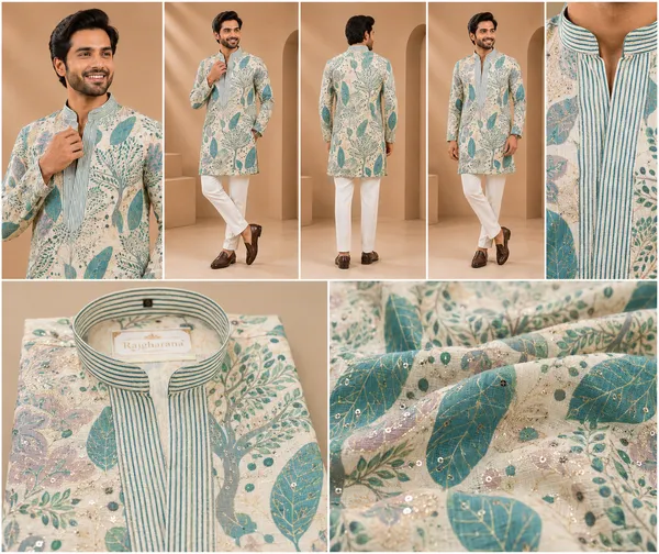Ivory_Botanical_Print_Men_S_Festive_Kurta_Set_Coming_Soon