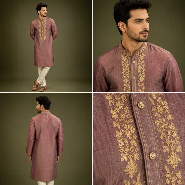 Dusty_Rose_Embroidered_Men_S_Festive_Kurta_Coming_Soon