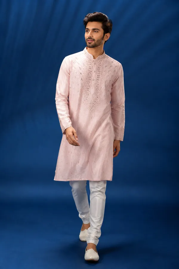 Pastel_Pink_Embroidered_Men_S_Festive_Kurta_Coming_Soon