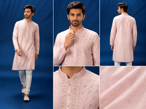 Pastel_Pink_Embroidered_Men_S_Festive_Kurta_Coming_Soon