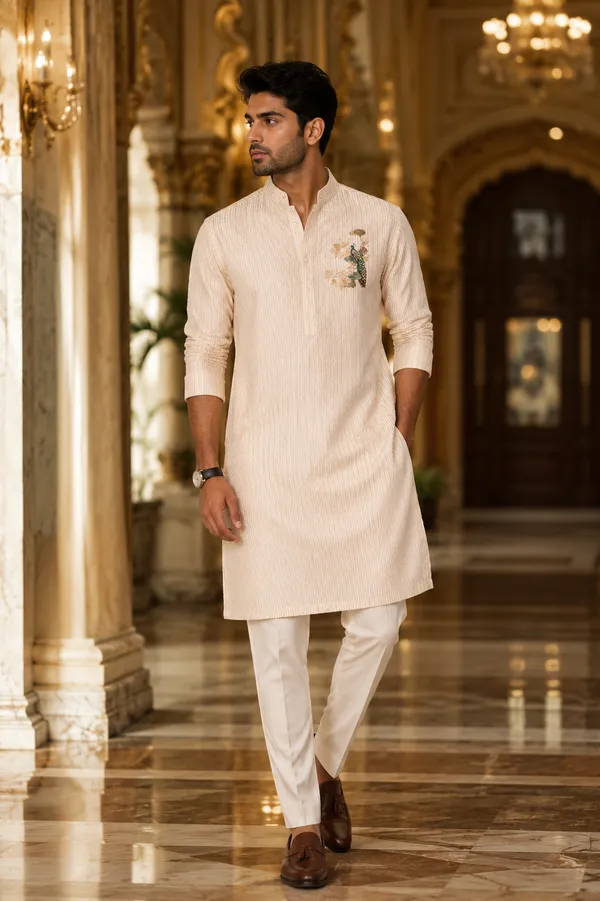 Ivory_Striped_Embroidered_Men_S_Festive_Kurta_Coming_Soon