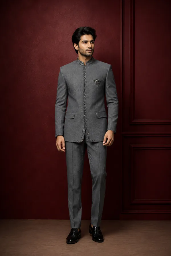 Charcoal_Grey_Embellished_Jodhpuri_Suit_Coming_Soon
