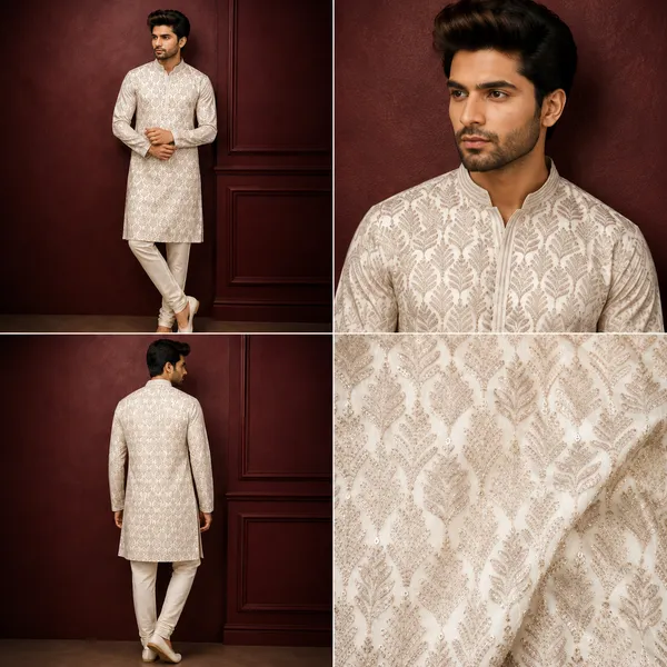Ivory_Leaf_Printed_Men_S_Festive_Kurta_Coming_Soon