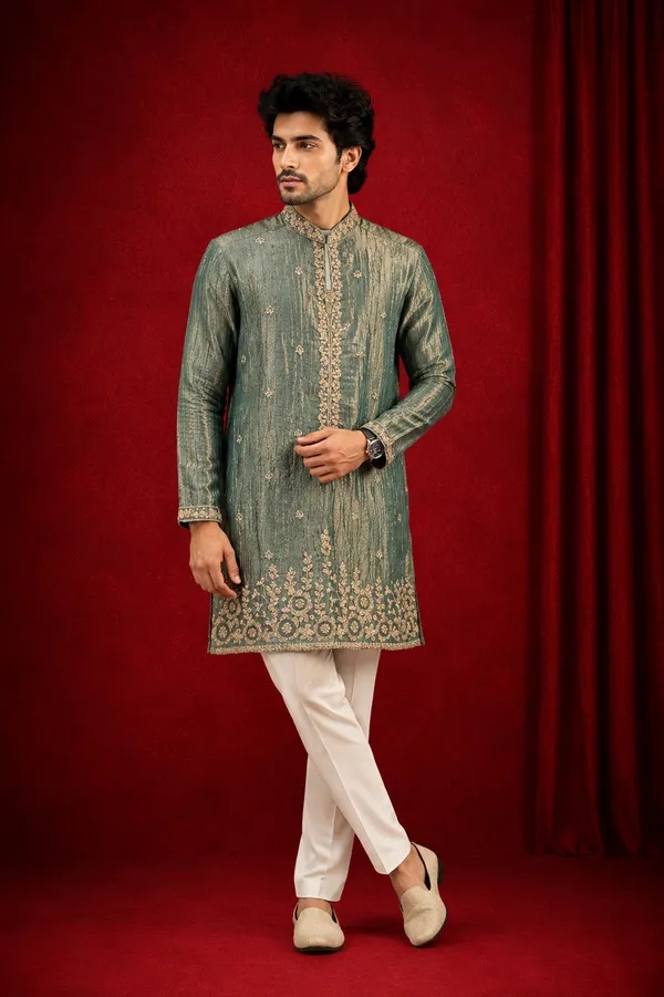Sage_Green_Embroidered_Men_S_Festive_Kurta_Coming_Soon