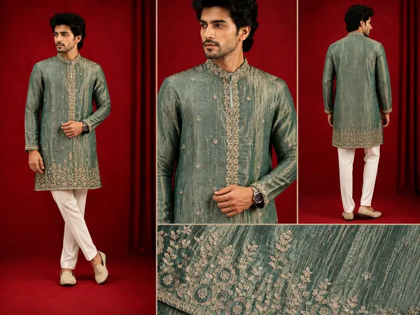 Sage_Green_Embroidered_Men_S_Festive_Kurta_Coming_Soon