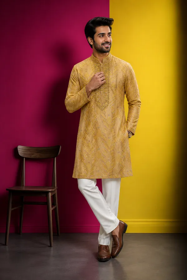 Mustard_Gold_Embellished_Men_S_Festive_Kurta_Coming_Soon