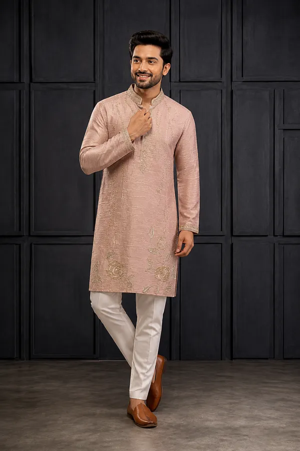 Blush_Pink_Floral_Embroidered_Men_S_Festive_Kurta_Coming_Soon