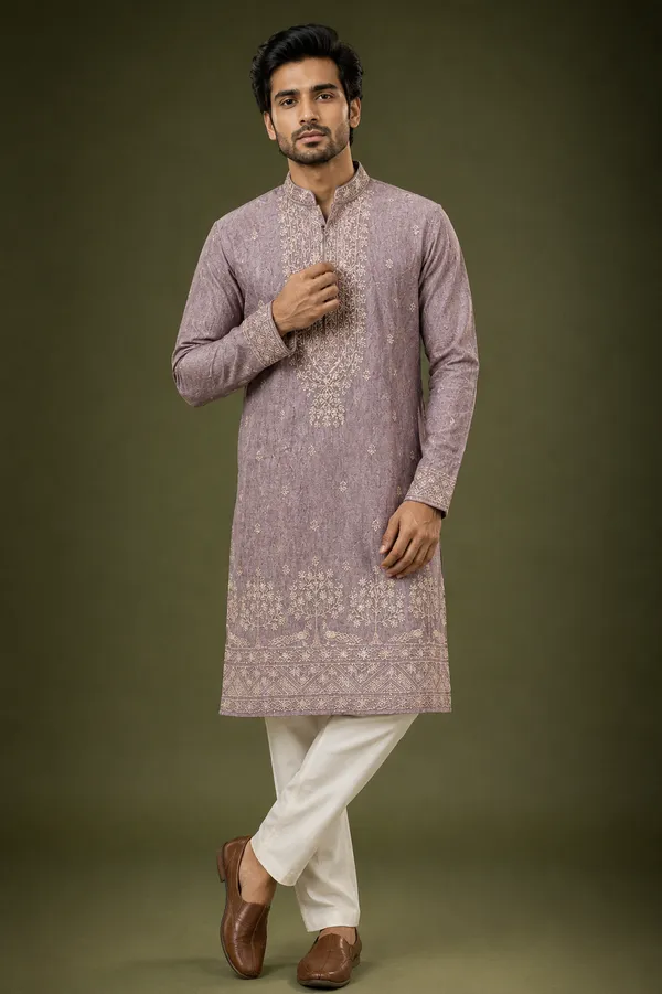 Dusty_Lavender_Embroidered_Men_S_Festive_Kurta_Coming_Soon