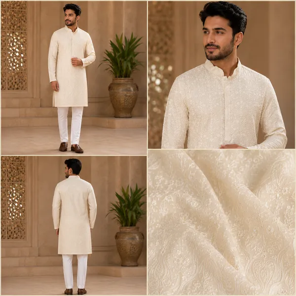 Ivory_White_Embroidered_Festive_Kurta_For_Men_Coming_Soon