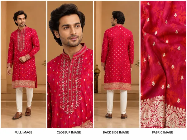 Royal_Rani_Pink_Embroidered_Festive_Kurta_For_Men_Coming_Soon