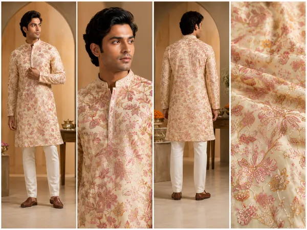 Ivory_Floral_Printed_Festive_Kurta_For_Men_Coming_Soon
