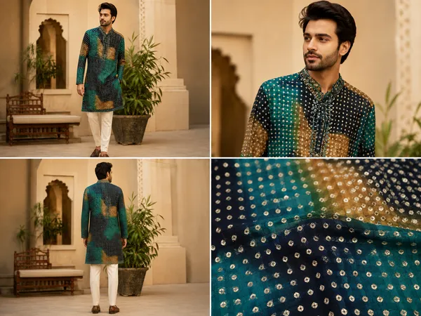Emerald_Black_Bandhani_Festive_Kurta_For_Men_Coming_Soon