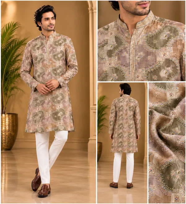Champagne_Gold_Embellished_Festive_Kurta_For_Men_Coming_Soon