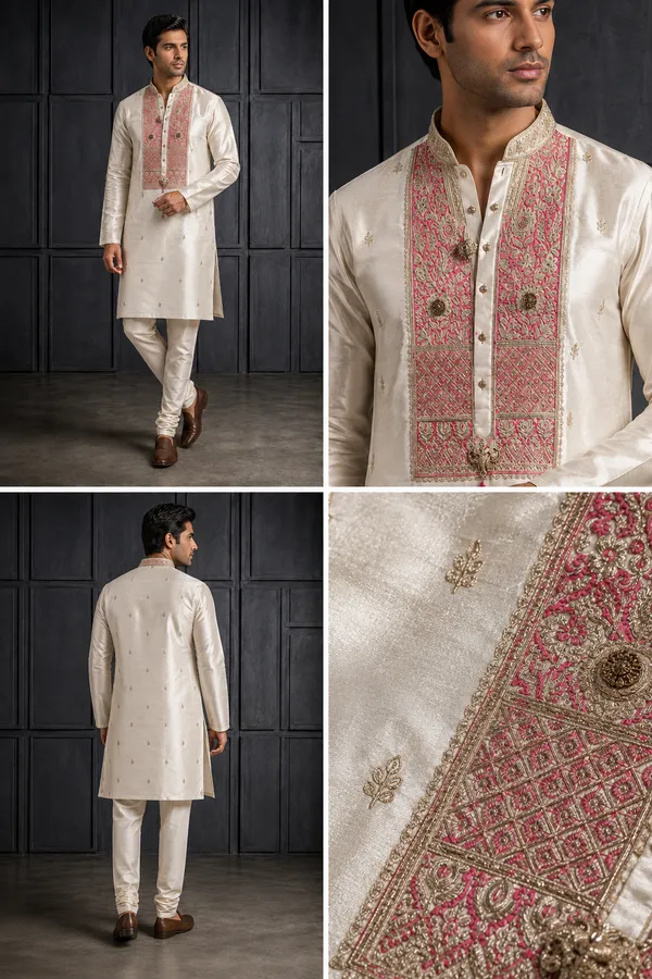 Ivory_Kurta_With_Pink_Embroidered_Statement_Panel_Coming_Soon