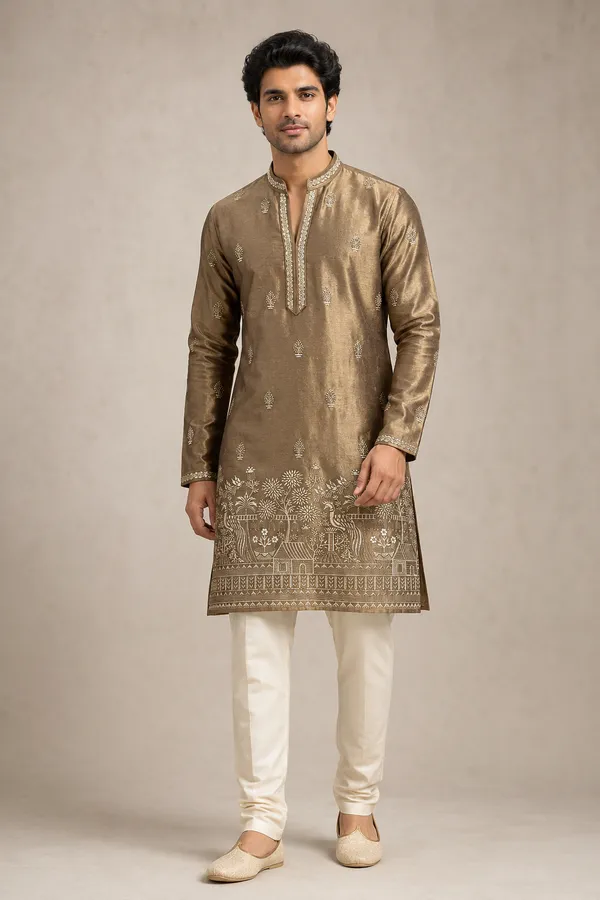 Antique_Gold_Embroidered_Festive_Kurta_Set_Coming_Soon