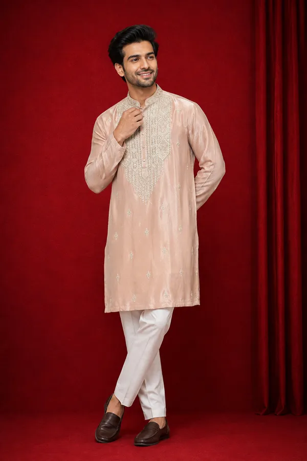 Blush_Peach_Embroidered_Festive_Kurta_Set_Coming_Soon