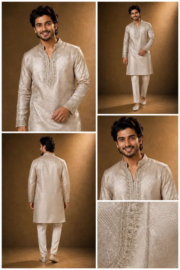 Ivory_Gold_Embroidered_Jacquard_Kurta_Se_Coming_Soon