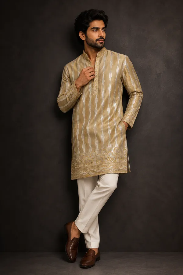 Antique_Gold_Jacquard_Festive_Kurta_Set_Coming_Soon