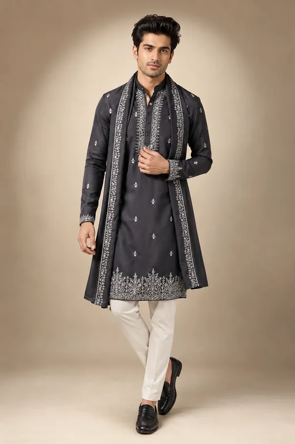 Midnight_Black_Embroidered_Kurta_Dupatta_Set_Coming_Soon