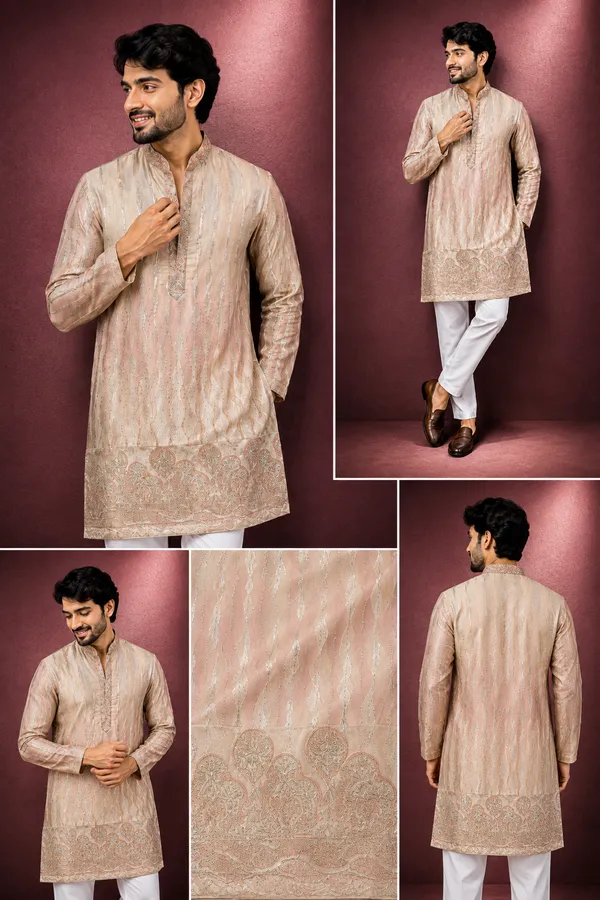 Champagne_Beige_Embroidered_Festive_Kurta_Set_Coming_Soon