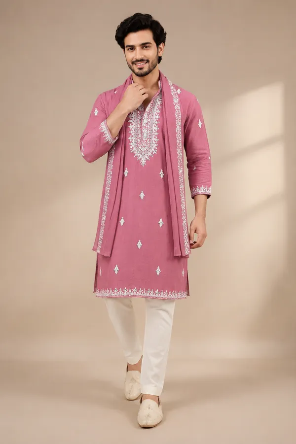 Rose_Pink_Embroidered_Kurta_Dupatta_Set_Coming_Soon