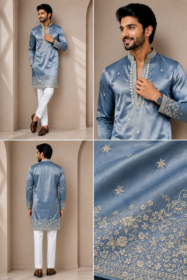 Steel_Blue_Embroidered_Festive_Kurta_Set_Coming_Soon