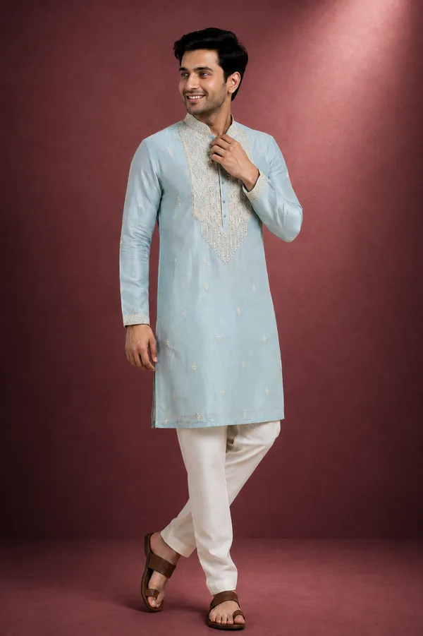 Ice_Blue_Embroidered_Festive_Kurta_Set_Coming_Soon