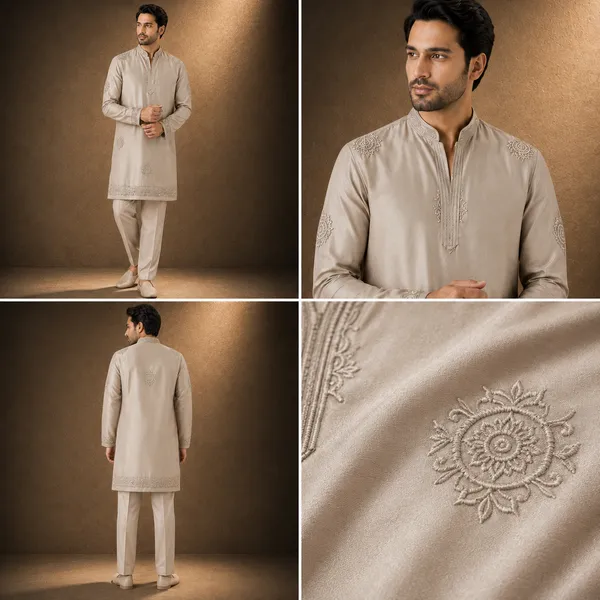 Champagne_Beige_Embroidered_Festive_Kurta_Set_Coming_Soon