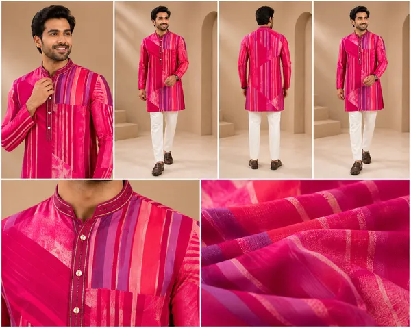 Vibrant_Fuchsia_Geometric_Print_Festive_Kurta_Set_Coming_Soon