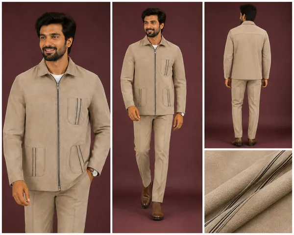 Beige_Suede_Effect_Utility_Jacket_Set_For_Men_Coming_Soon