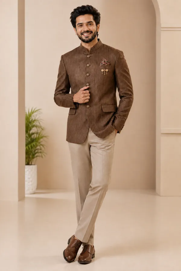 Men_S_Brown_Textured_Bandhgala_Jacket_Coming_Soon