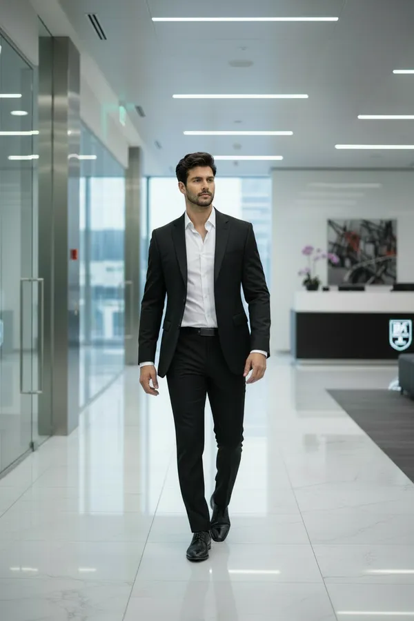 Men_S_Black_Formal_Matty_Blazer_With_Unstitched_Pant_Fabric_Two_Piece_Set