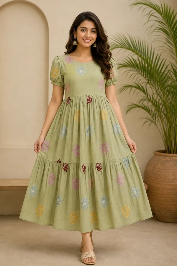 Women_S_Embroidered_Tiered_Maxi_Dress_With_Puff_Sleeves_Pista
