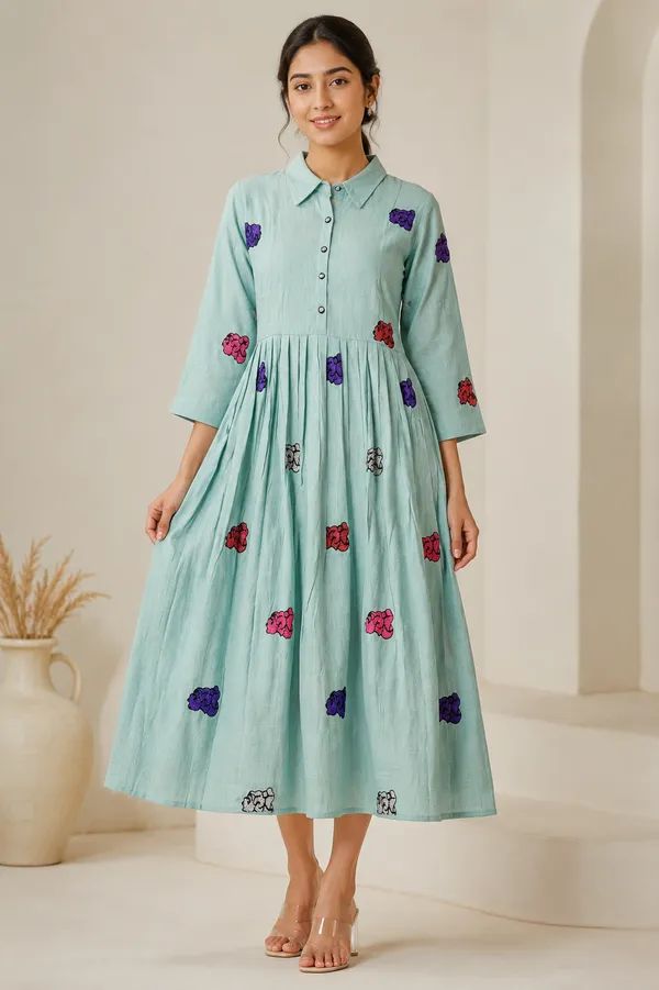 Women_S_Aqua_Blue_Embroidered_Collared_Flared_Midi_Dress_Aqua_Teal