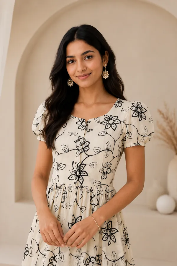 Women_S_Beige_Embroidered_Flared_Midi_Dress_With_3_4_Sleeves_White
