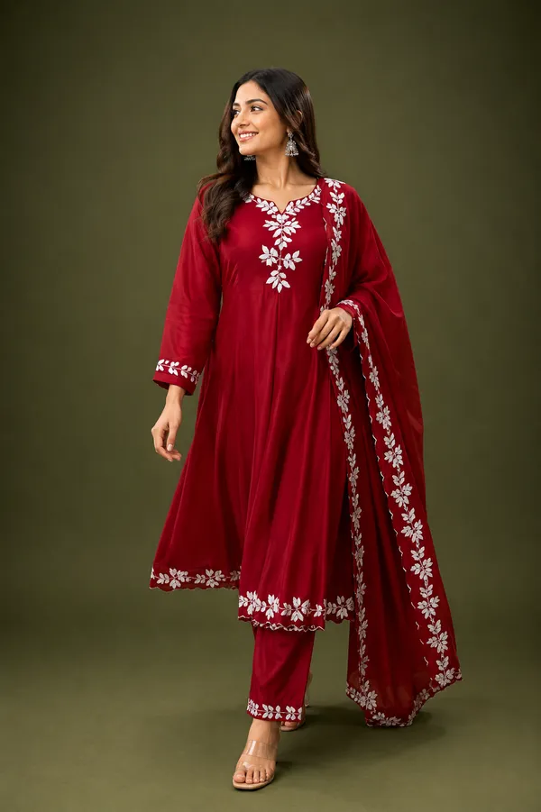 Women_S_Maroon_Embroidered_Anarkali_Kurta_Set_With_Dupatta_Maroon