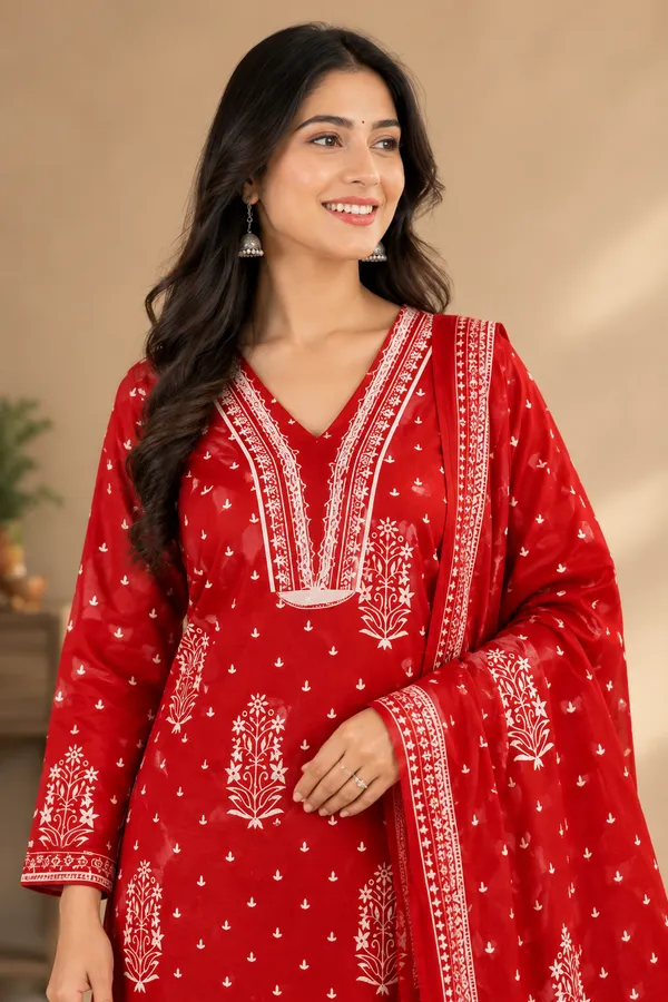 Women_S_Printed_Anarkali_Kurti_Pant_Dupatta_Set_Rust_Red