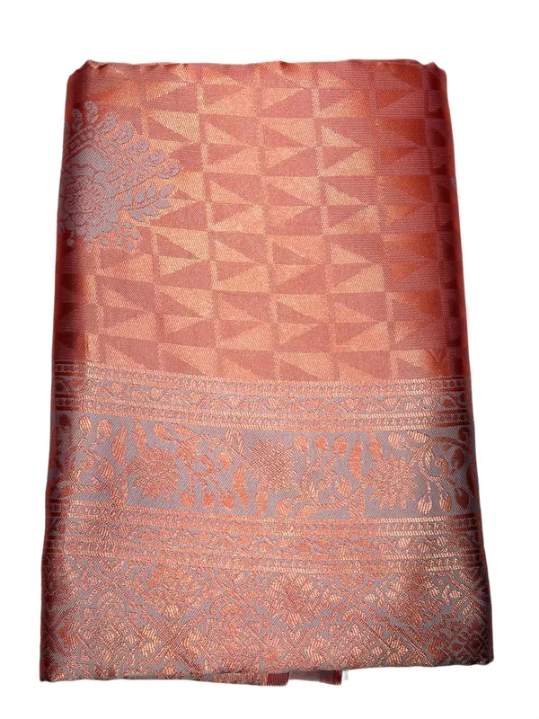 Peach_Pink_Saree_With_Silver_Zari_Woven_Design_Peach_Blossom