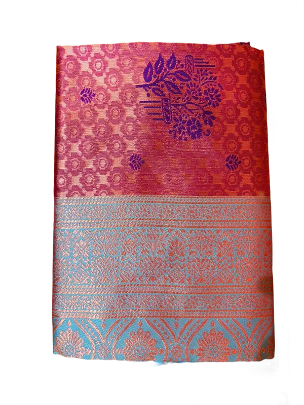 Elegant_Pink_Sky_Blue_Saree_With_Rich_Zari_Pallu_Pink