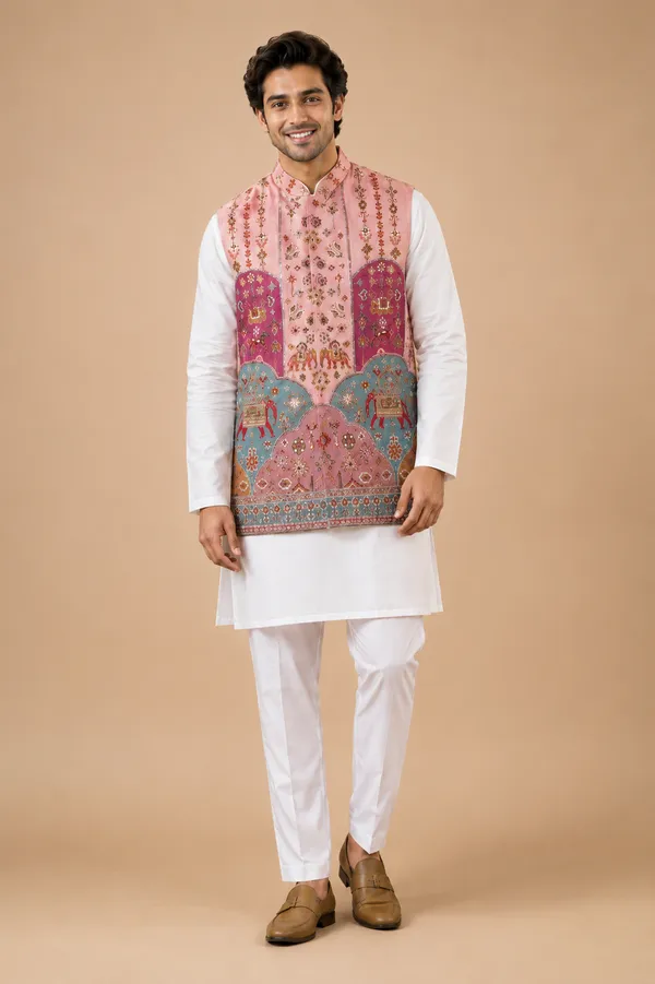 Royal_Pink_Printed_Nehru_Jacket_Kurta_Set_Coming_Soon