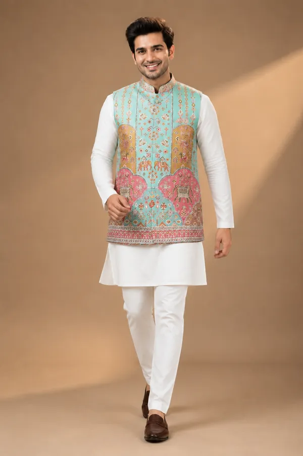 Aqua_Blue_Heritage_Printed_Nehru_Jacket_Coming_Soon