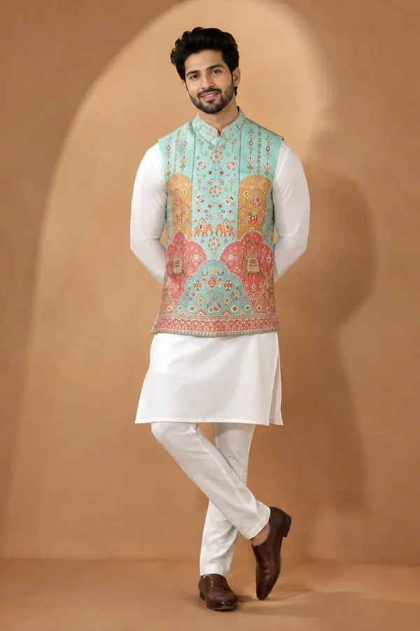 Aqua_Blue_Heritage_Printed_Nehru_Jacket_Coming_Soon