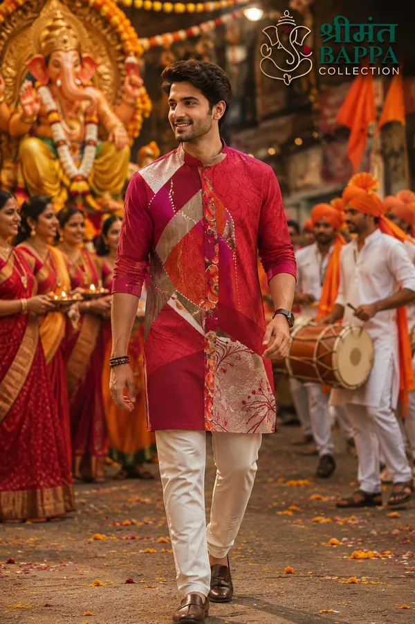Royal_Red_Abstract_Print_Festive_Only_Kurta