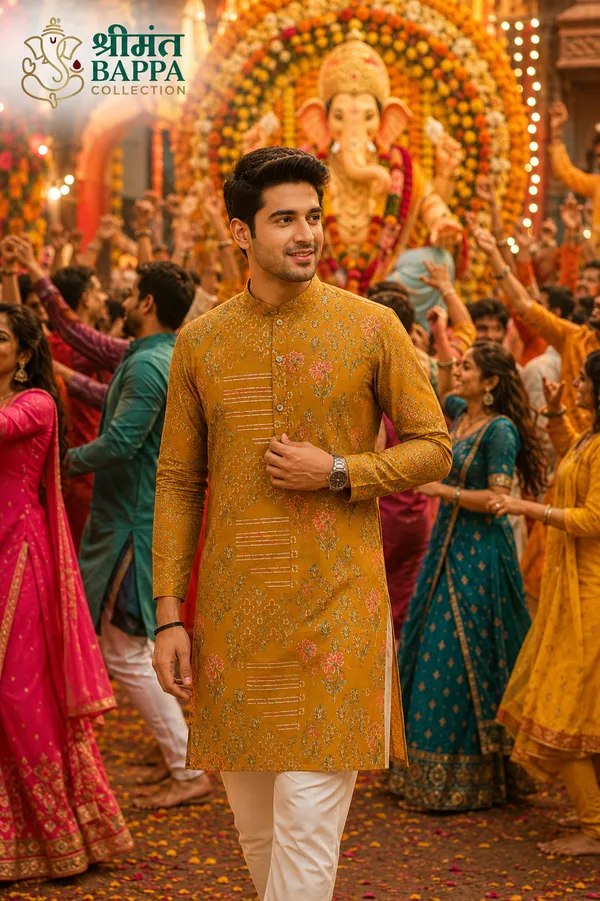 Mustard_Floral_Print_Festive_Kurta_Set
