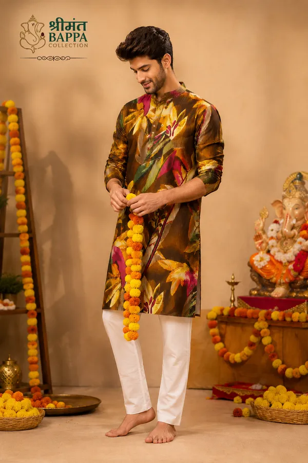 Brown_Multicolor_Abstract_Print_Festive_Kurta_Set