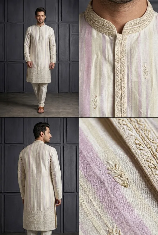 Ivory_Textured_Embroidered_Kurta_Set_Default_Title
